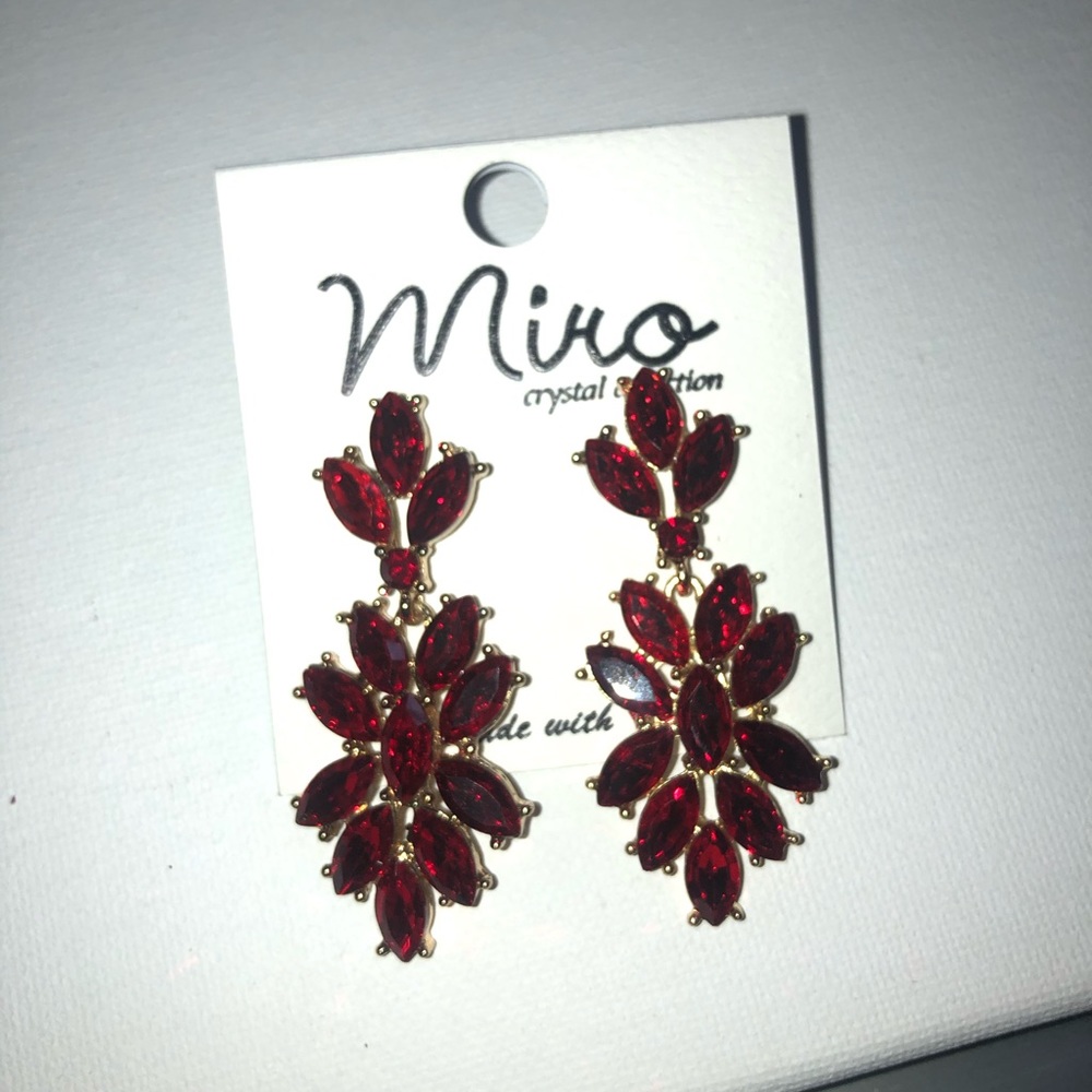 Red fire earrings
